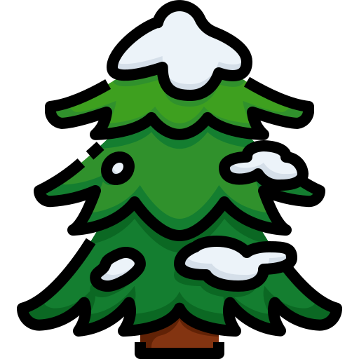 Pine, tree, christmas, forest, snow, joshua icon